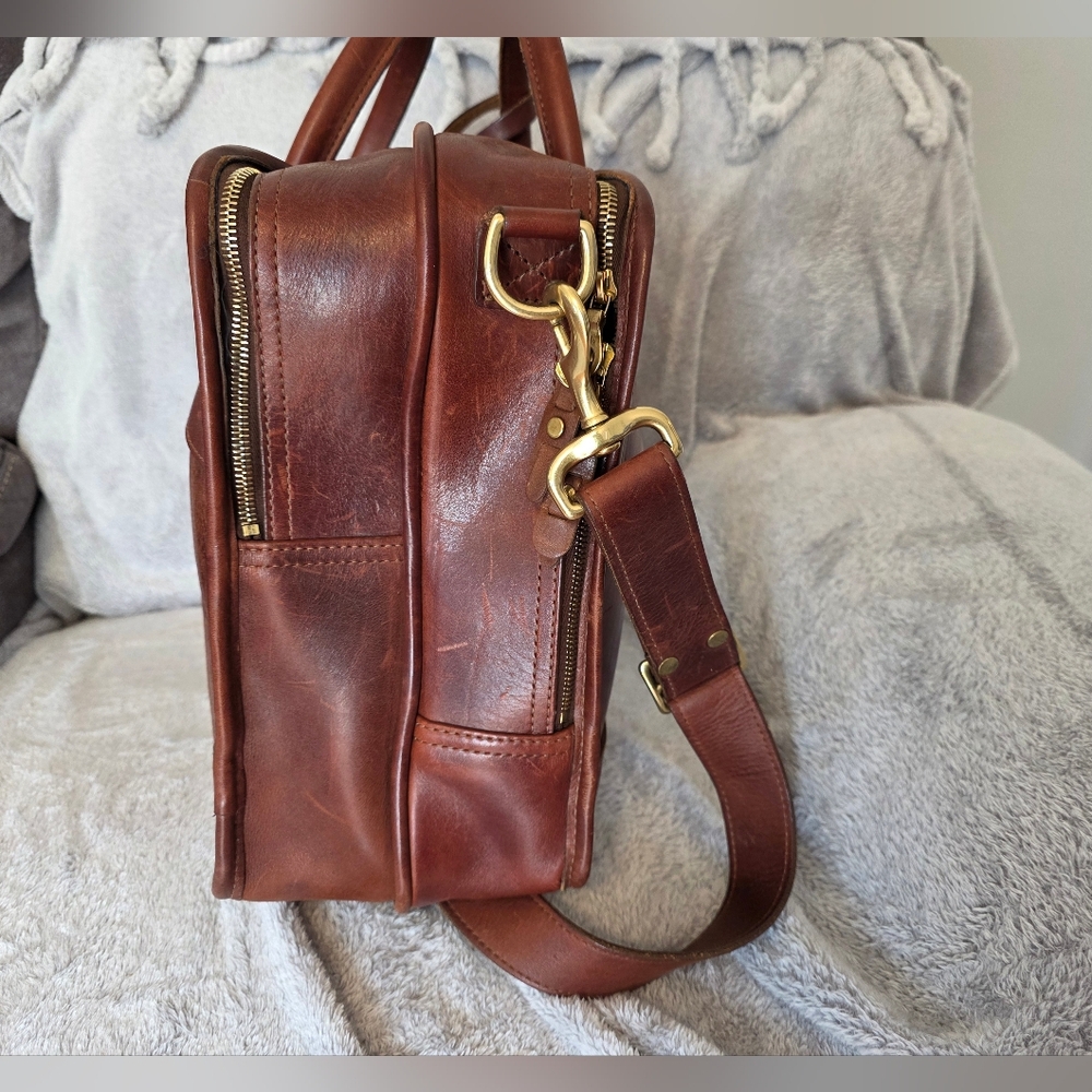 J.W. Hulme Leather Briefcase/Overnight Bag - Picture 9 of 16